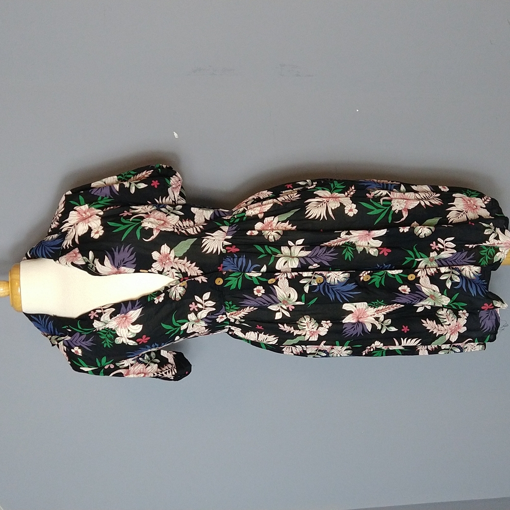 MNG Casual floral short sleeve dress